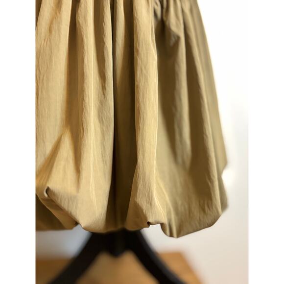 PALERMO Sleeveless Ballerina Bubble Dress in Tan/Coffee Ice Cream Color - Picture 4 of 8